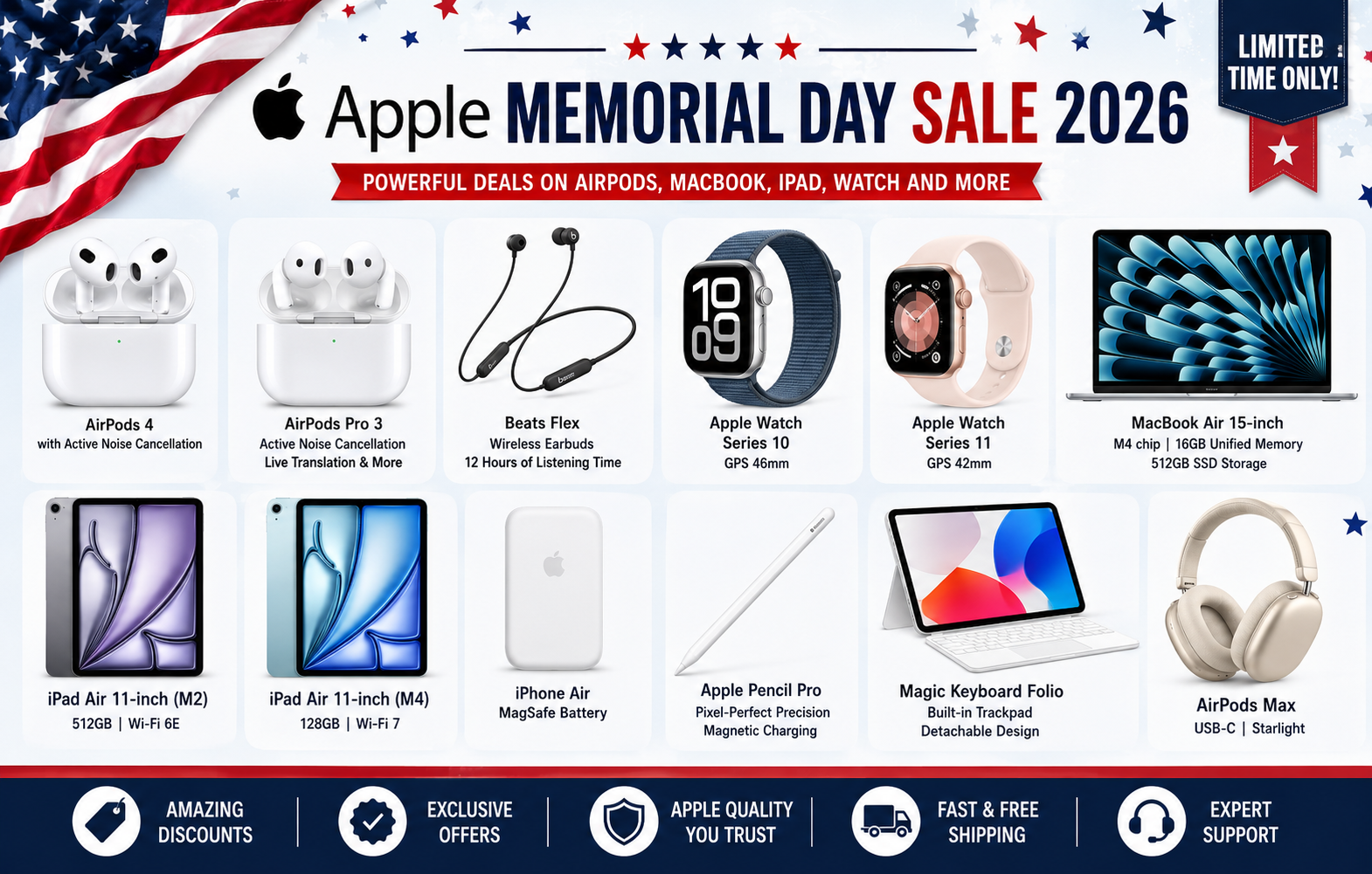 Apple Memorial Day Sale 2026 – Best Deals on Apple Products